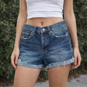 BDG Cotton Blue Denim Cut-Off Jean Shorts
